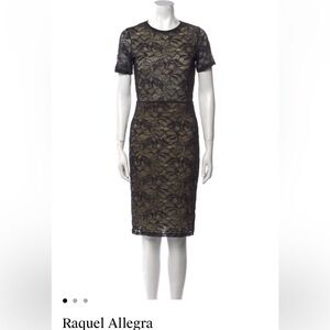 Elegant Black Lace Sheath Midi Dress - Raquel Elegra